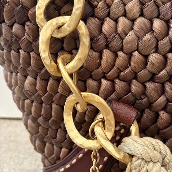 Juicy Couture Brown Woven Tote with Gold Accents - Picture 3 of 13